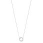 Collier Rond or blanc diamant 0,085 CT