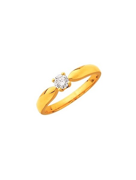 Solitaire griffes diamant 0.10 ct