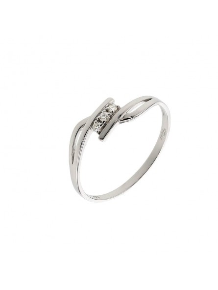 Bague trilogy diamants 0,05 ct or blanc 375 Bague trilogy diamants 0,05 ct or blanc 375