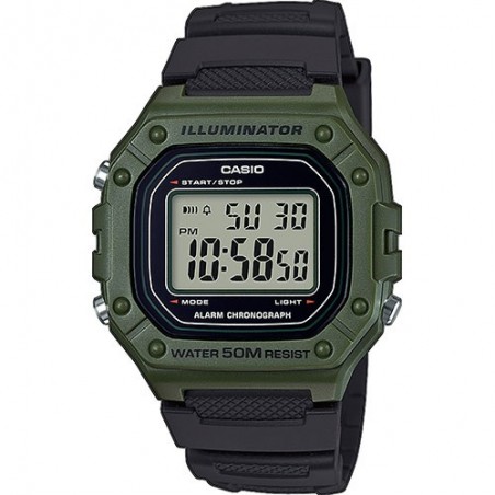 Montre Homme CASIO Digital Quartz Bracelet Résine - W-218H-3AVEF