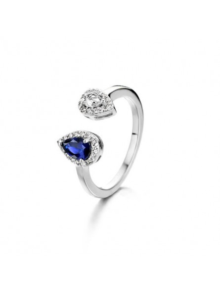 bague toi et moi naiomy saphir artificiel et zirconium bague toi et moi naiomy saphir artificiel et zirconium