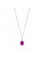 collier naiomy argent et rubis artificiel
