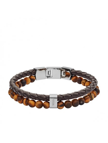 bracelet homme fossil double rang