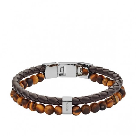 bracelet homme fossil double rang