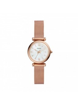 montre femme maille milanaise acier rose
