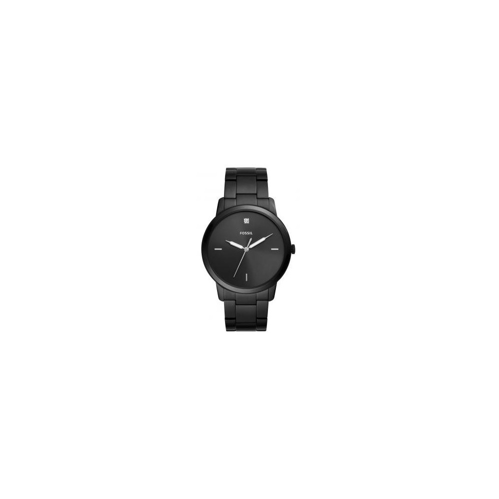 montre homme fossil acier noir