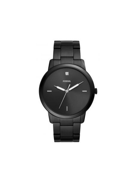 montre homme fossil acier noir