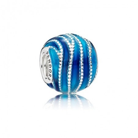 Charm volutes bleues