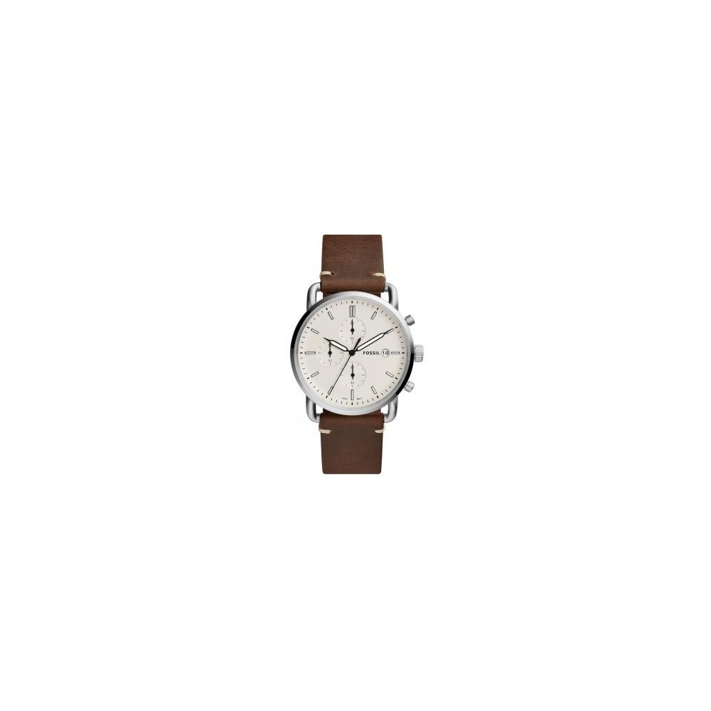 Montre Homme Fossil Commuter Chrono Cuir Brun FS5402