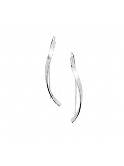 Boucles d'Oreilles Pendantes Kariana - Acier Argenté
