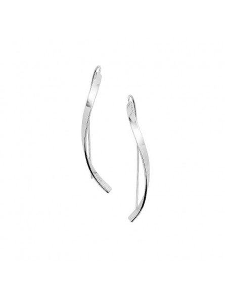Boucles d'Oreilles Pendantes Kariana - Acier Argenté