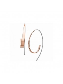 Boucles d'Oreilles Demi-Créoles Kariana - Acier Bicolore