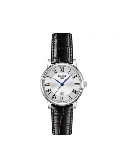 Montre Femme Tissot Carson argenté bracelet cuir - Réf. T1222101603300