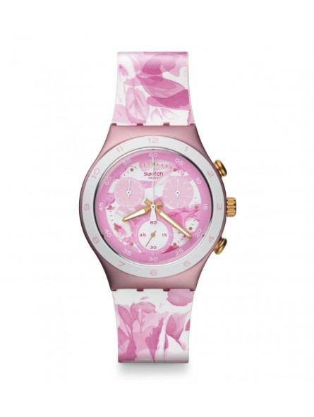 Montre Swatch rose jungle pour femme YCP1001