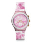 Montre Swatch rose jungle pour femme YCP1001