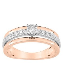 Bague diamants or 750/000