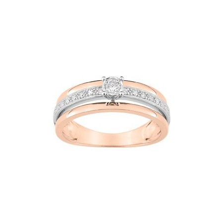 Bague diamants or 750/000