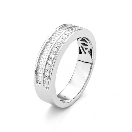 Bague diamants or 750/000