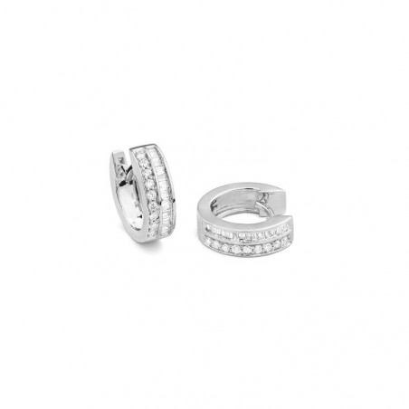 Boucles d'oreilles créoles diamants or 750/000