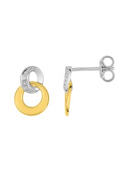 Boucles d'oreilles diamants or 750/000
