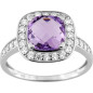 Bague améthyste or 750/000