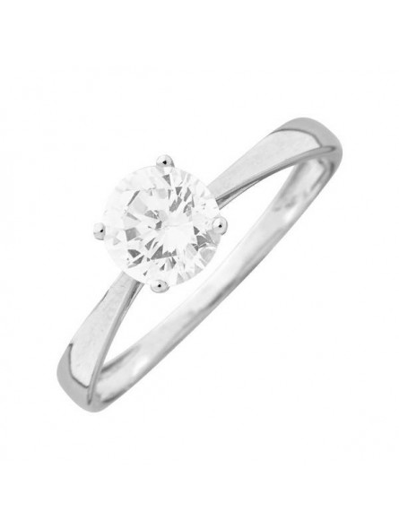 Bague solitaire oxyde de zirconium or 375/000