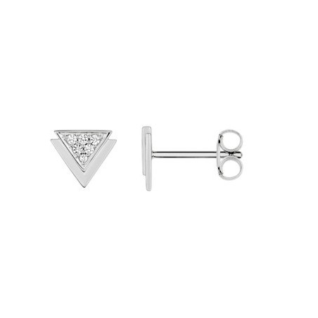 Boucles d'oreilles oxydes de zirconium argent 925/000