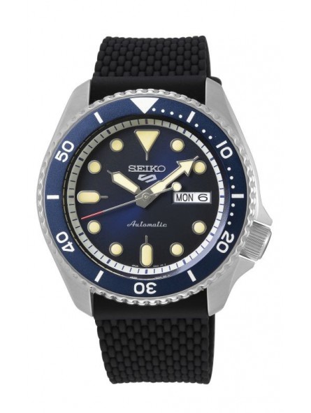 Montre Homme SEIKO 5 Sports Automatique Bleu Silicone - SRPD71K2