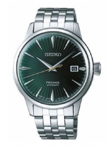 Montre Homme Seiko Presage Auto Vert Soleillé Acier - SRPE15J1