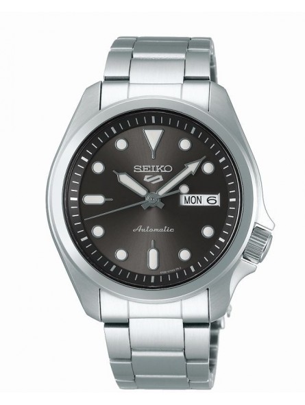 SEIKO 5 AUTOMATIQUE NOIR ACIER GRIS SRPE51K1