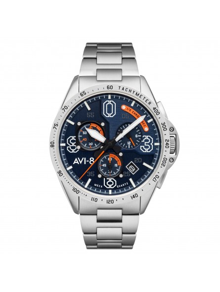 AVI8 "P51-MUSTANG"H-méca qtz chronog jap/D-rd ac inoxy-cad BL-cuir ac -verrsaph AVI8 "P51-MUSTANG"H-méca qtz chronog jap/D-rd ac inoxy-cad BL-cuir ac -verrsaph