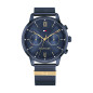 Montre Tommy Hilfiger Blake Femme - Boitier acier Bleu - Bracelet acier Bleu