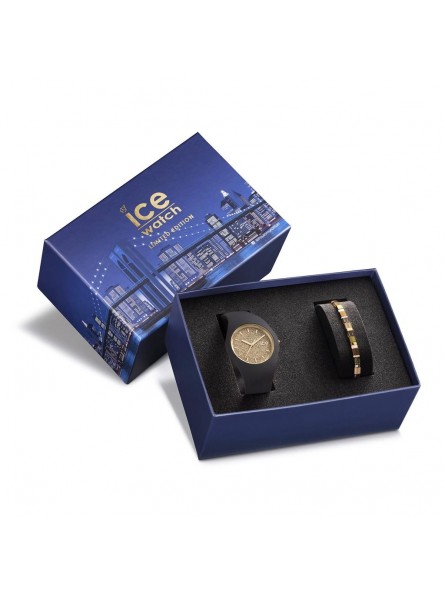 Montre ICE WATCH glitter - Black Gold - Medium - Gift box Montre ICE WATCH glitter - Black Gold - Medium - Gift box