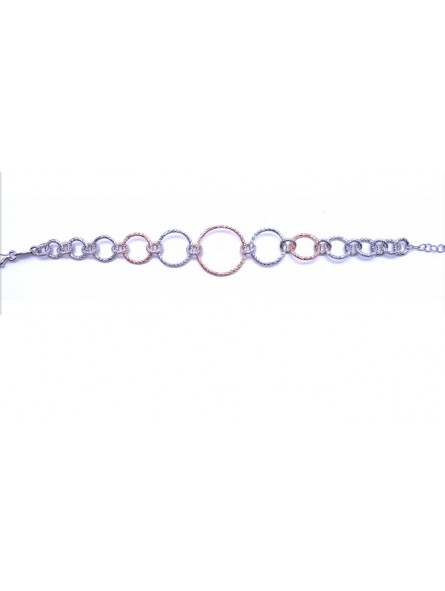 Bracelet argent 925 bicolore