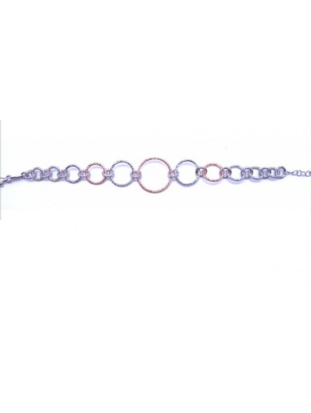 bracelet argent 925 bicolore