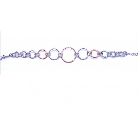 bracelet argent 925 bicolore