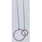 COLLIER BICOLORE ARGENT 45cm