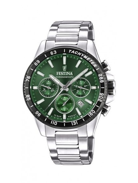 Montre Homme Festina Timeless Chronographe Cadran Vert - F20560/4