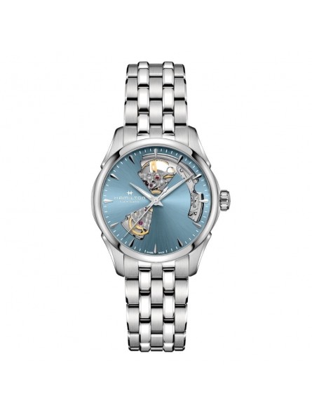 HAMILTON JazzMaster Open Heart Lady Auto Bleue - H32215140