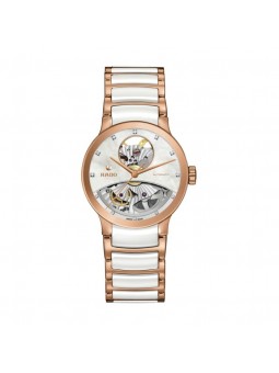 Montre Femme Rado Centrix Auto diamants Coeur Ouvert Céramique - R30248902