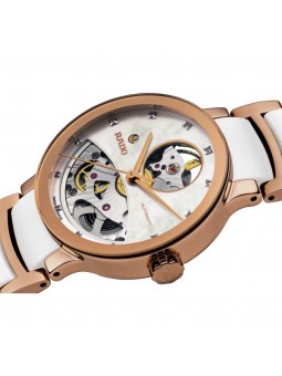 Montre Femme Rado Centrix Auto diamants Coeur Ouvert Céramique - R30248902