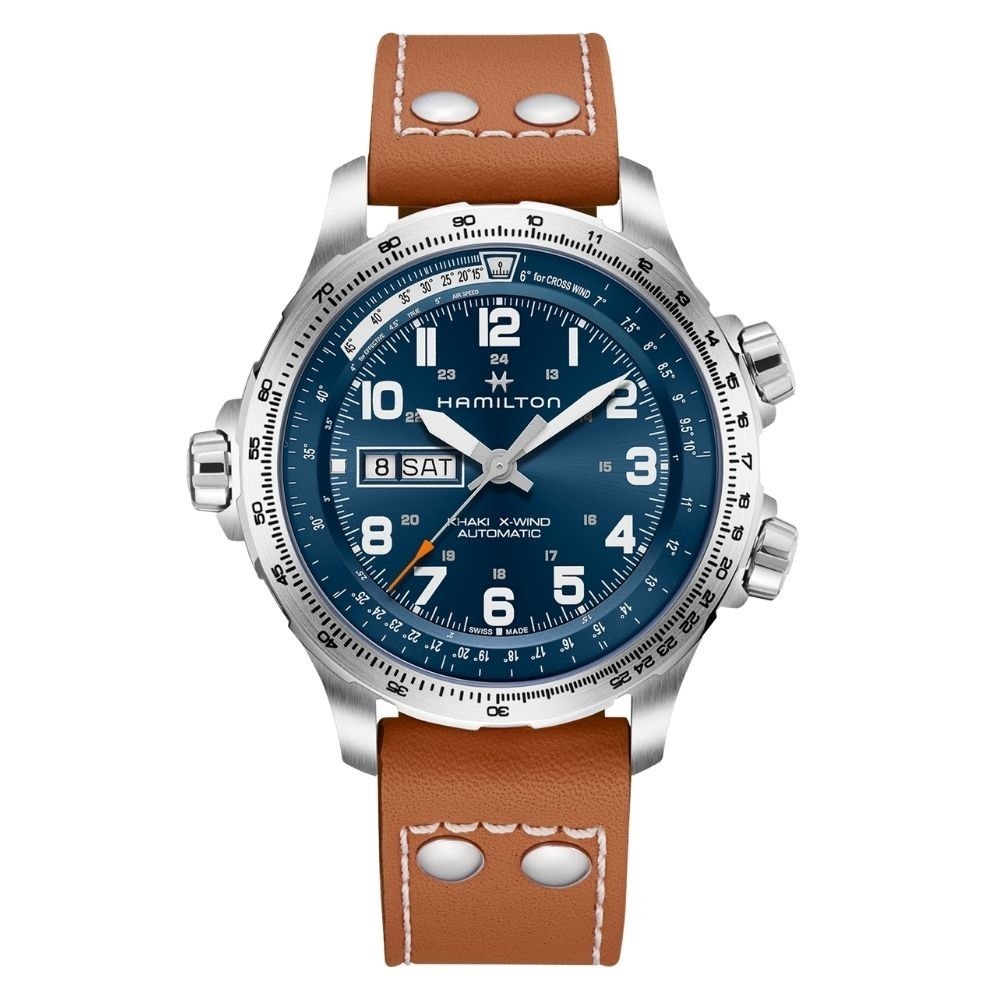 Montre Homme HAMILTON X-Wind Day Date Auto Cuir - H77765541