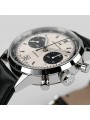 Hamilton American Classic Intra-matic Auto Chrono Blanche Cuir Noir- H38416711