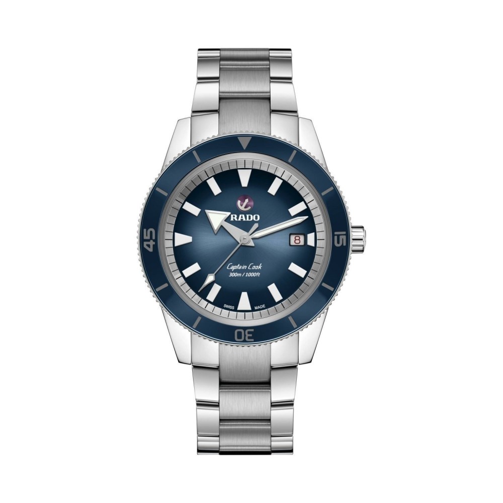 Montre RADO Captain Cook XL Bleue Bracelet Acier - R32105208