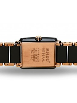 Montre Femme Rado Rectangle Intégral diamants Quartz Noir Rose - R20612712