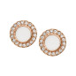 Boucles d'oreilles Fossil Acier doré  Rose Collection Classic White JF02659791