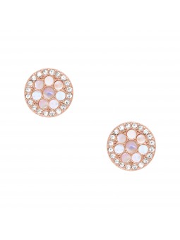 Boucles d'oreilles Femme FOSSIL JF02906791 - Collection MOP VINTAGE GLITZ style Tendance avec acier et nacre