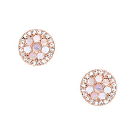 Boucles d'oreilles Femme FOSSIL JF02906791 - Collection MOP VINTAGE GLITZ style Tendance avec acier et nacre