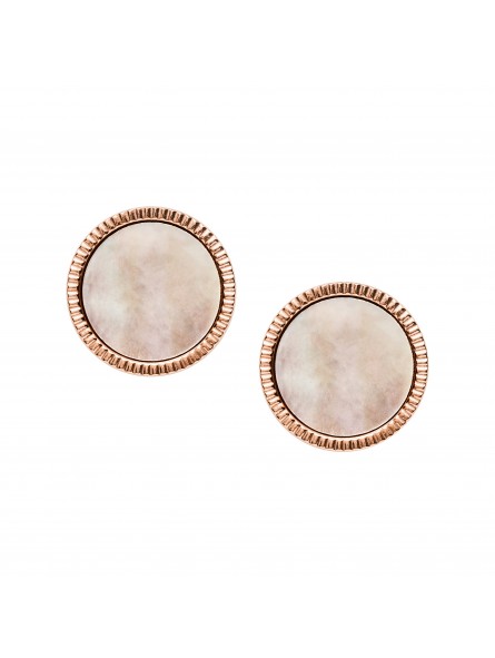 Boucles d'oreilles Femme FOSSIL JF03274791 - Collection PEACHY KEEN VINTAGE ICONIC style Tendance avec acier et nacre