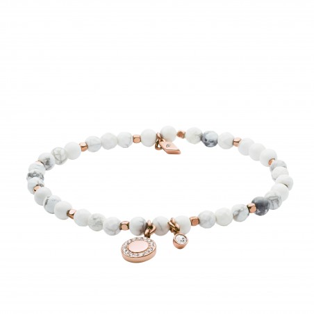 Bracelet Femme FOSSIL JA6934791 - Collection WELLNESS VINTAGE MOTIFS style Tendance avec semi-précieux et acier